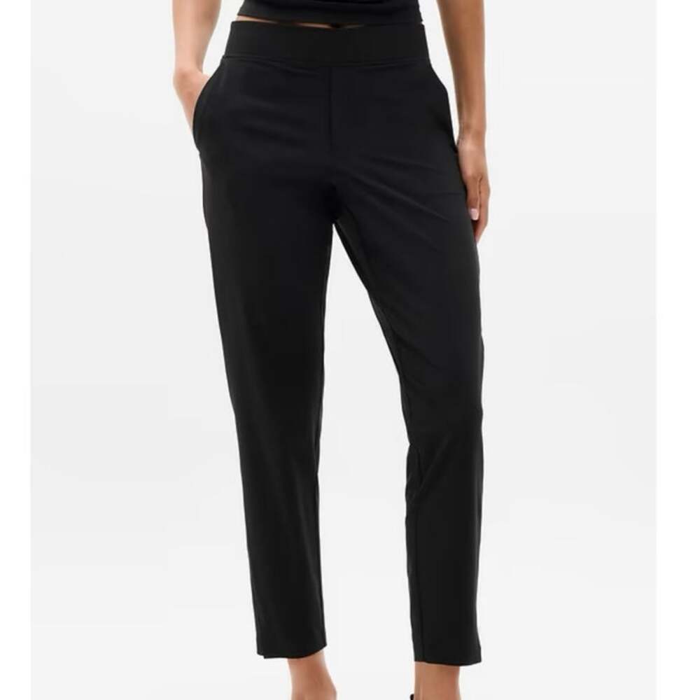Athleta Brooklyn Ankle Pant Black Lightweight Stretch Womens Size 12